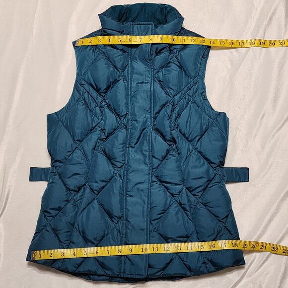 Eddie Bauer Premium Goose Down Sleeveless Puffer Vest Zipper Teal Green, Small - Picture 7 of 9